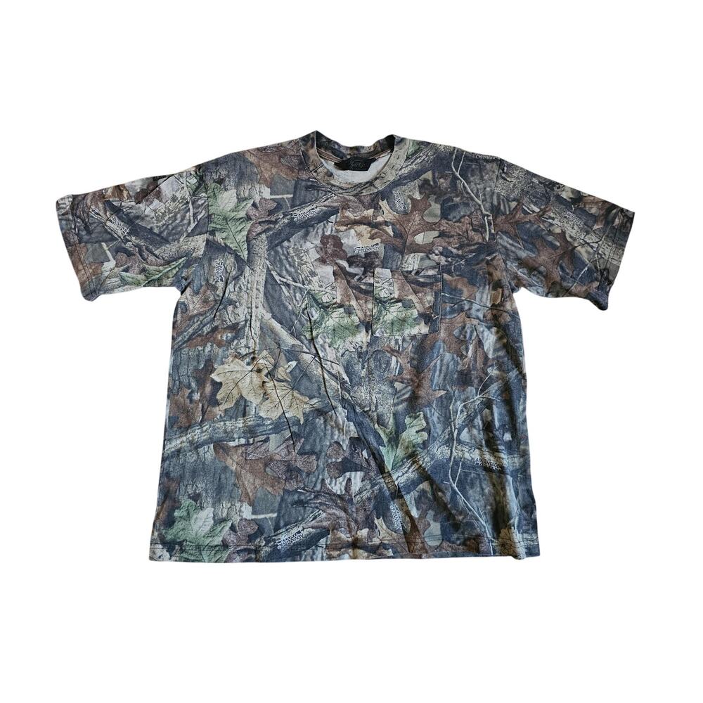 Liberty Advantage Timber Camo Green Square Pocket T-Shirt Sz XL-2XL?